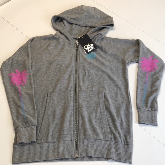 Chaser Vacation Beach Club hooded zip up top - Picture 6 of 9
